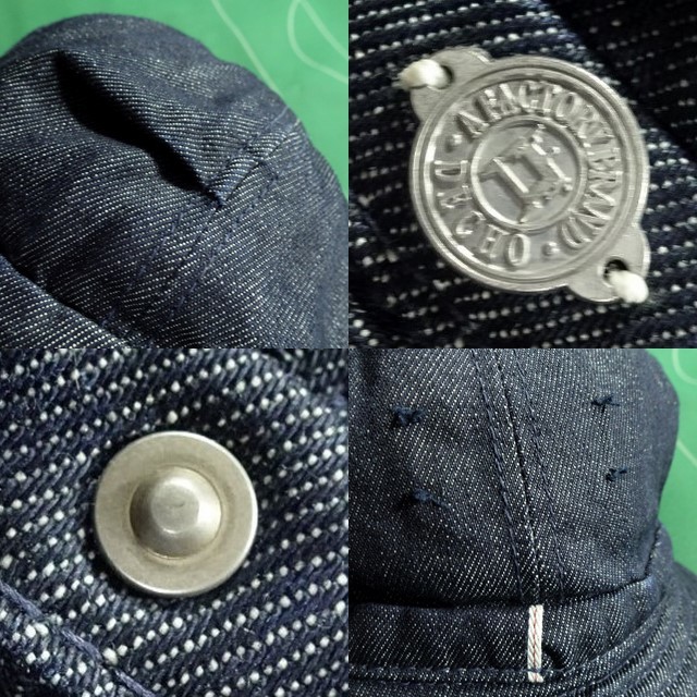 □デコー DECHO デニム素材 TUCK KOME HAT タックコメハット ダークインディゴ 美品 美品!!!□_画像4