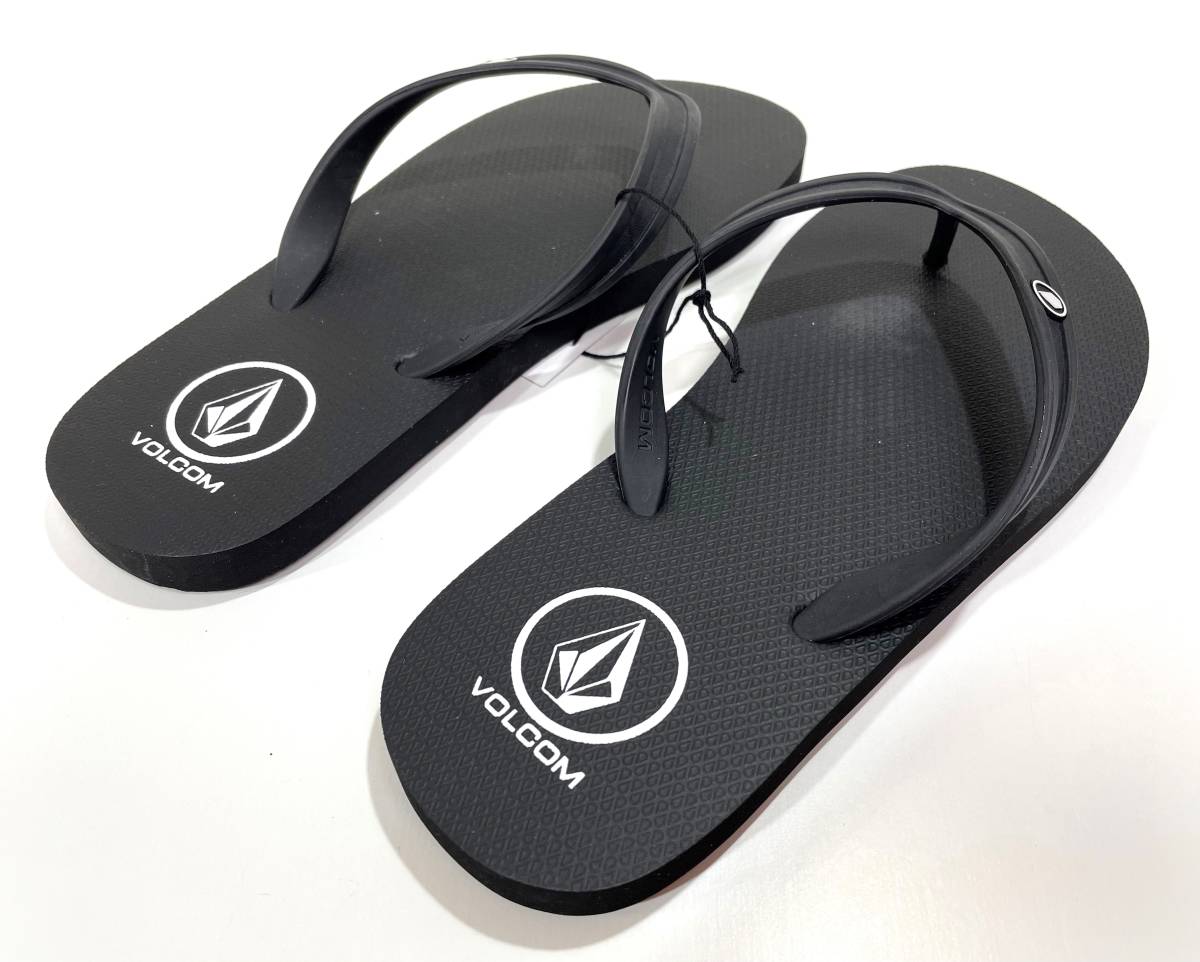 VOLCOM ボルコム V0811885BLK① メンズ US7 25cm ビーチサンダル BeachSandal ビーサン ブラック 黒色 靴 ヴォルコム 新品 即決 送料無料の画像4