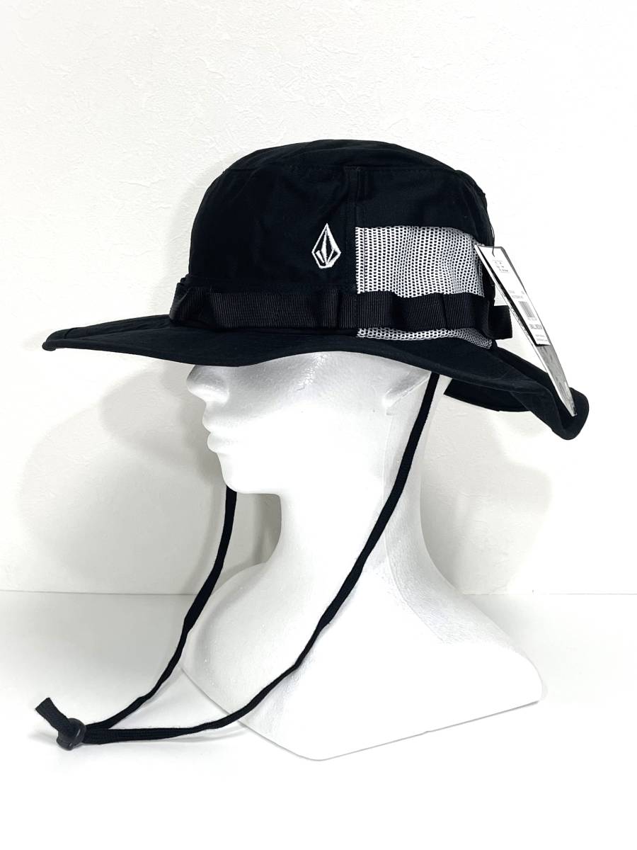 VOLCOM ボルコム D5542106BLK① S/Mサイズ 帽子 ブーニーハット BooneyHat 黒色 ブラック 紐付き アウトドア ヴォルコム 新品即決 送料無料_画像2