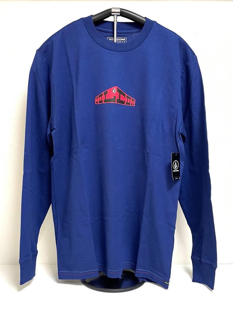 VOLCOM ボルコム AF612205BPT① メンズ XLサイズ ロングTシャツ ロンティー 長袖 バックプリント ブルー系色 ヴォルコム 新品即決 送料無料_画像1