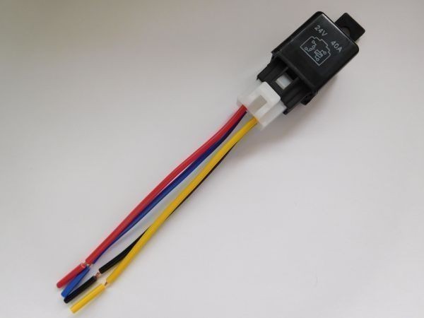 4極リレー ４ピン 車載リレー 24V 送料220円～ 24V 検) ハザード フォグ エーモン トラック 代用 修理 HID LED ライト_画像3