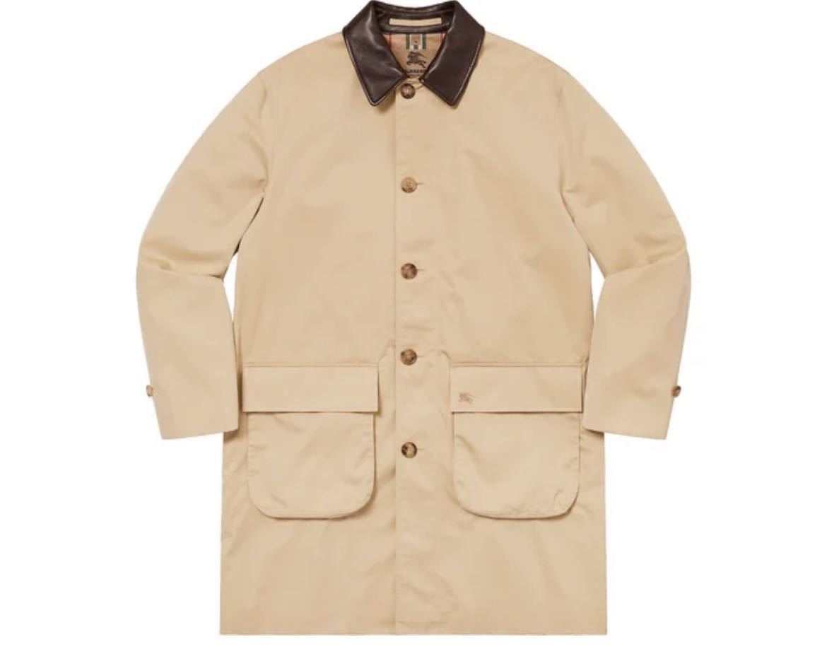 5％OFF ベージュS Supreme Burberry Leather Collar Trench Beige