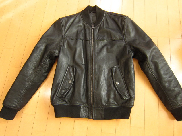 GAP MA1タイプ レザージャケット 革ジャン M/L バイクなどにも | www