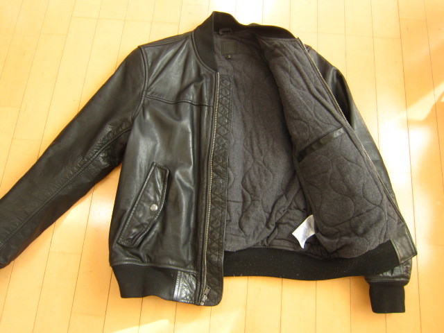 GAP MA1タイプ レザージャケット 革ジャン M/L バイクなどにも | www
