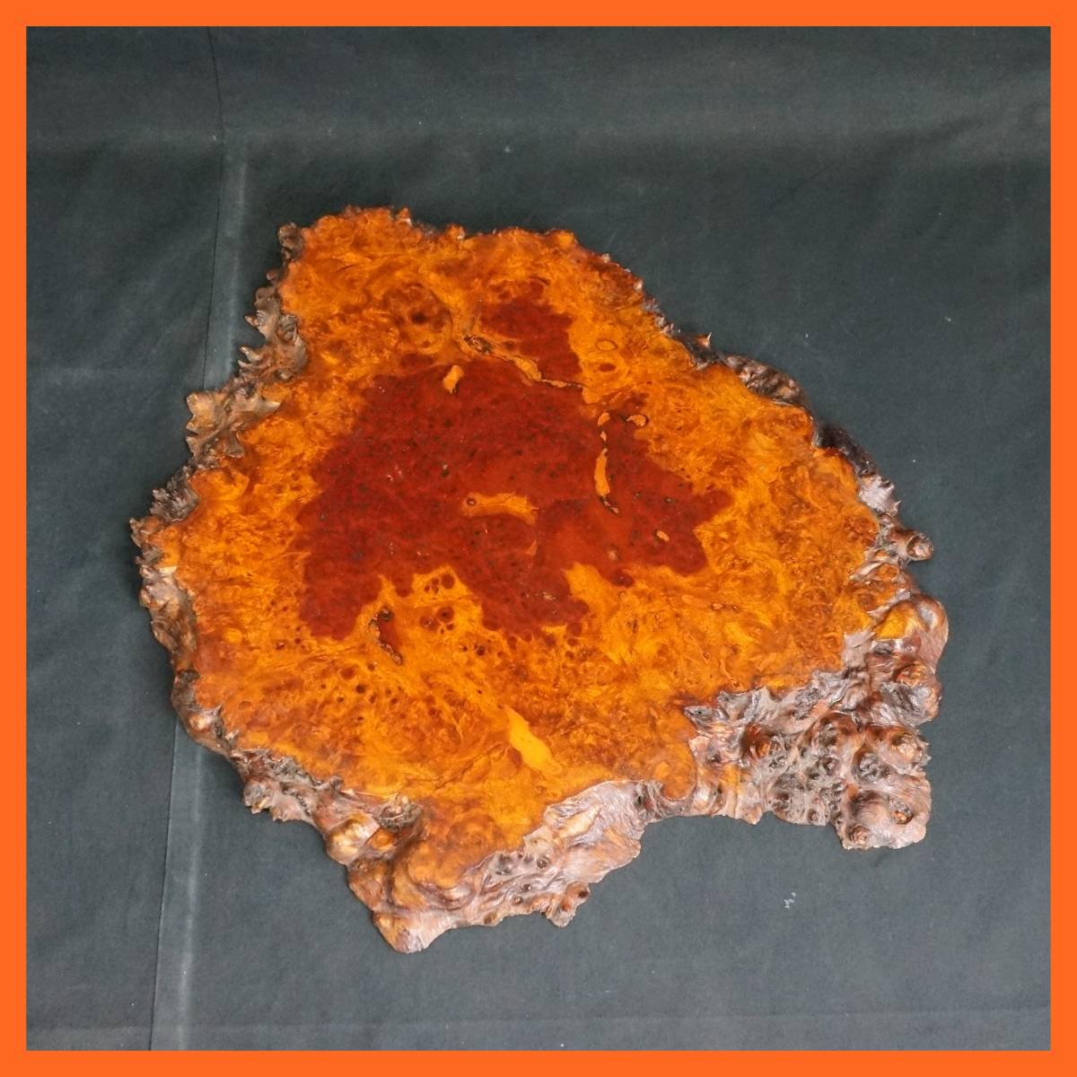 ○【唐木】花梨 玉杢 一枚板 花台 板厚約2.8㎝ 幅約71㎝ 奥行約52