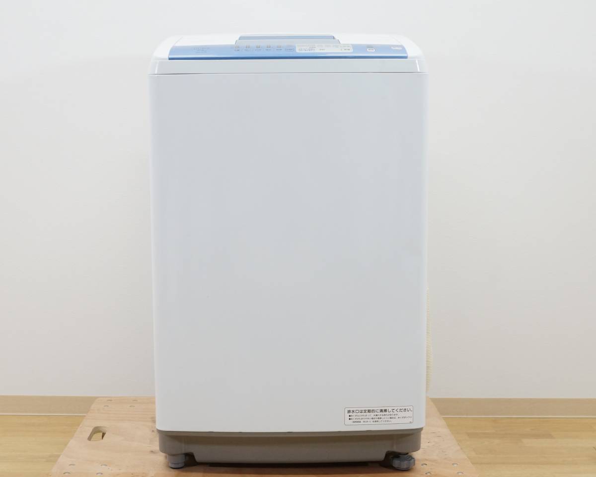 前ダ:【日立】白い約束 タテ型 洗濯乾燥機 7.0㎏ NW-D7JX ブルー ステンレス槽 風呂水ポンプ 低温乾燥コース カラッと乾燥 _画像2