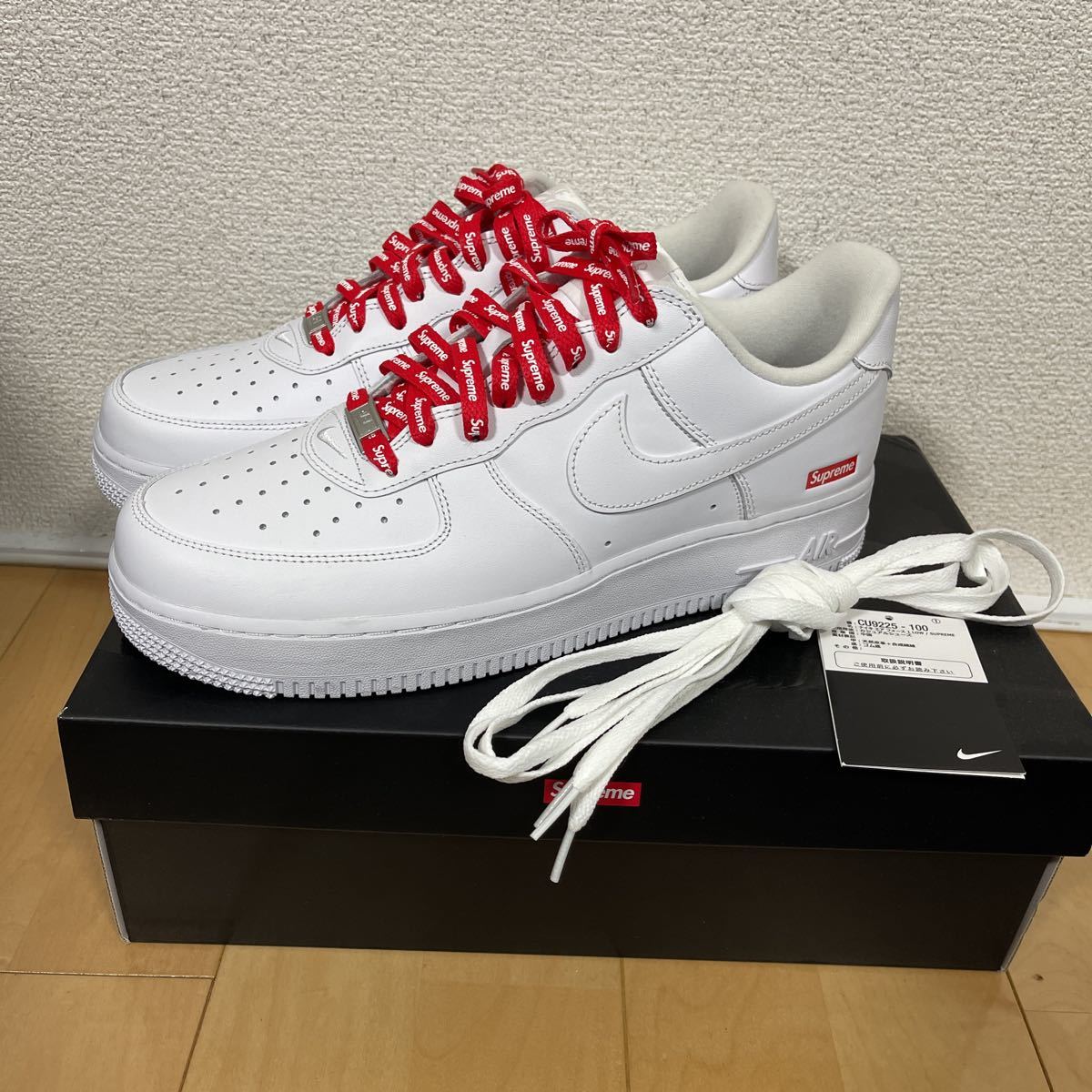 1円〜 売り切り Supreme Nike Air Force 1 Low White シュプリーム