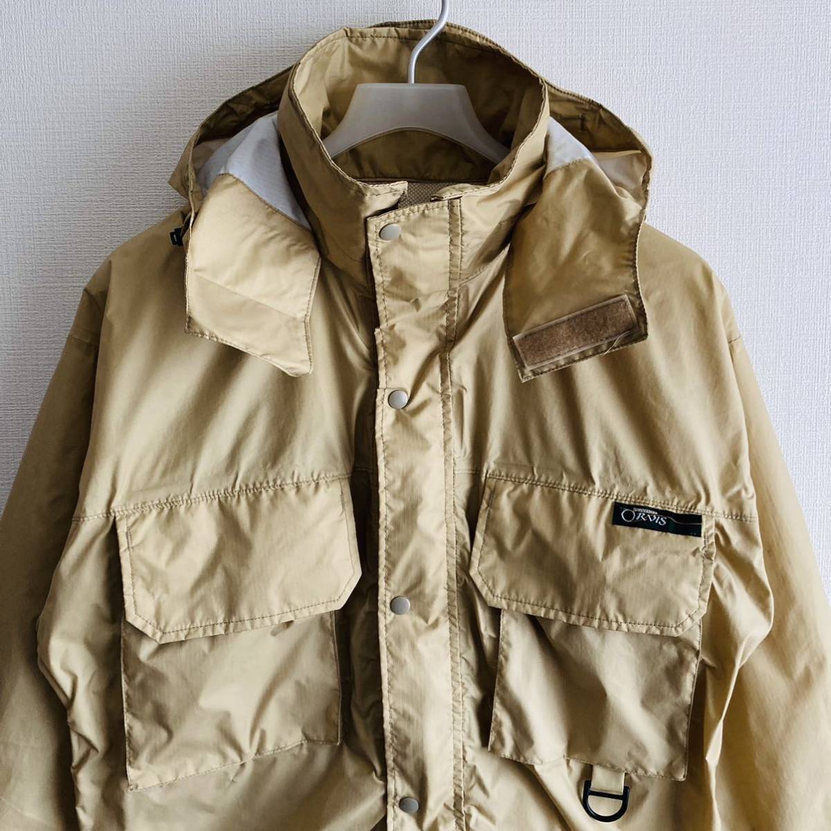 ” WADING JACKET ” 80s USA ORVIS オービス 防水加工 フィッシング ジャケット コーチ ワーデン トート バッグ ブーツ 筆記体 vintage