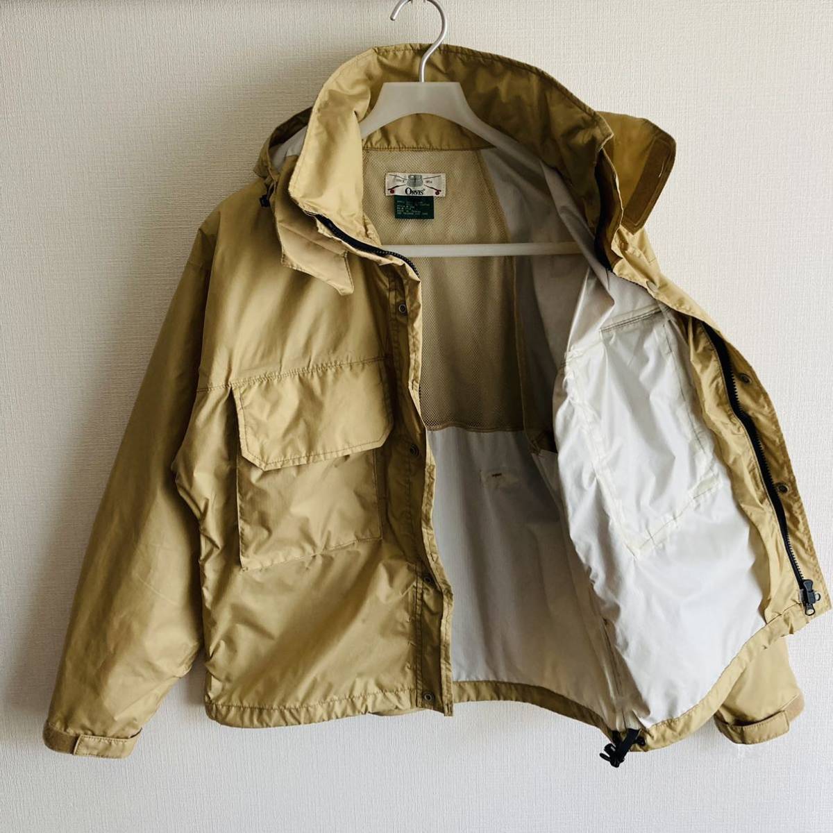 ” WADING JACKET ” 80s USA ORVIS オービス 防水加工 フィッシング ジャケット コーチ ワーデン トート バッグ ブーツ 筆記体 vintage