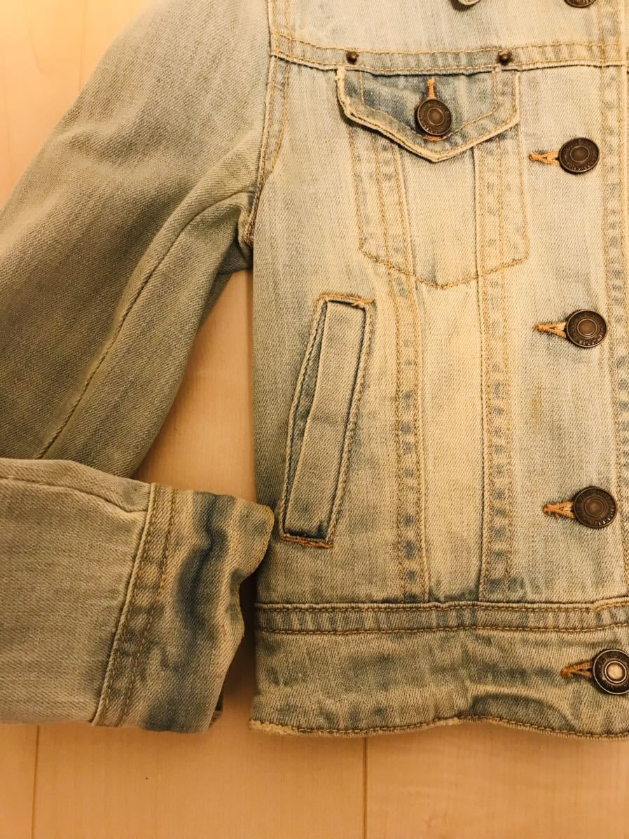 FREE'S SHOP VINTAGE DENIM JACKET LIGHT INDIGO ADJUSTER BELT フリーズショップ ビテージ デニム ジャケット Gジャン インディゴ 506 507