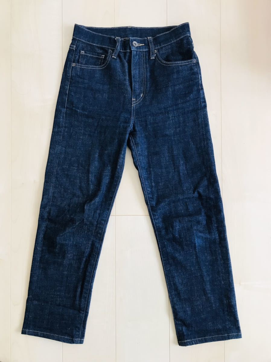 UNIQLO JEANS REGULAR FIT RISE HIGH UT women DENIM 501 ユニクロ ストレッチジーンズ レギュラーフィット デニムパンツ インディゴカラー_画像2