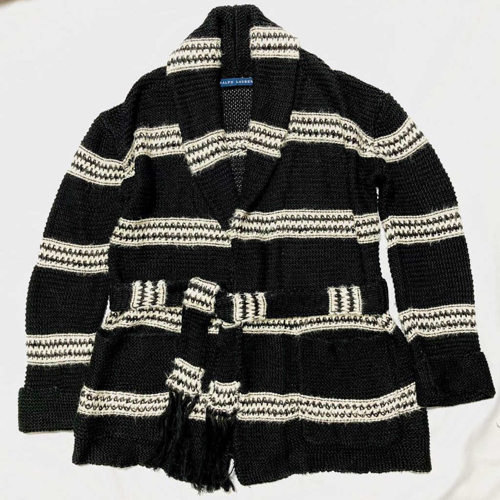 超新作】 RALPH 麻 絹 ジャケット セーター ガウン カーディガン
