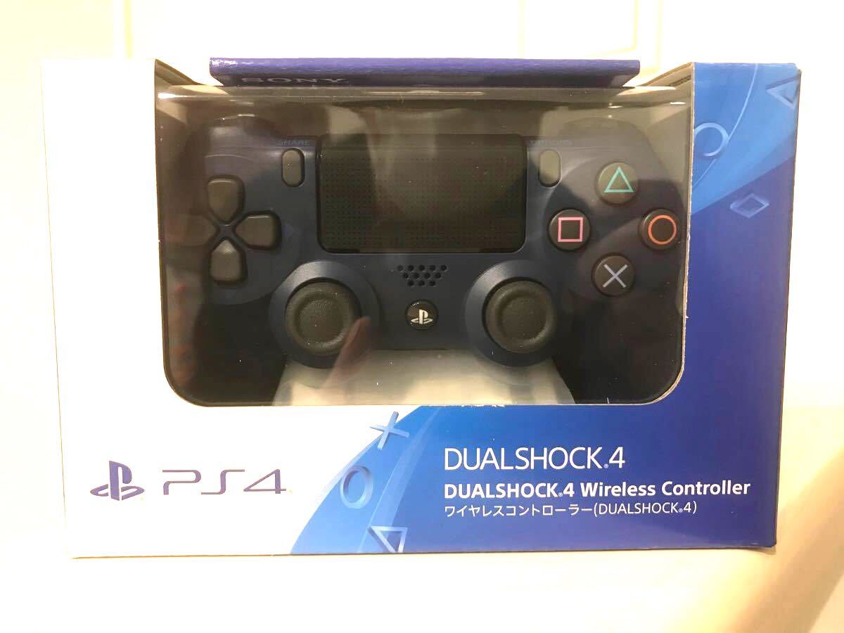 新品未開封　PS4ワイヤレスコントローラー純正　ミッドナイトブルー