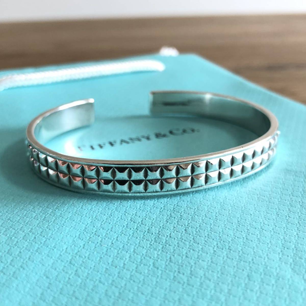 OLD TIFFANY ティファニー スタッズ ナロー ブレスレット OLD TIFFANY ティファニー スタッズ ナロー ブレスレット
