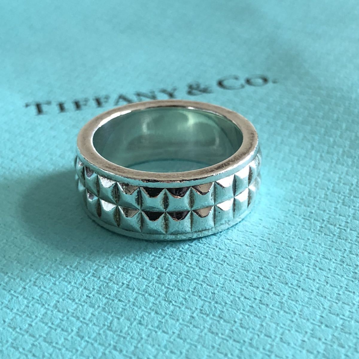 OLD TIFFANY オールド ティファニー スタッズ リング 14号 シルバー