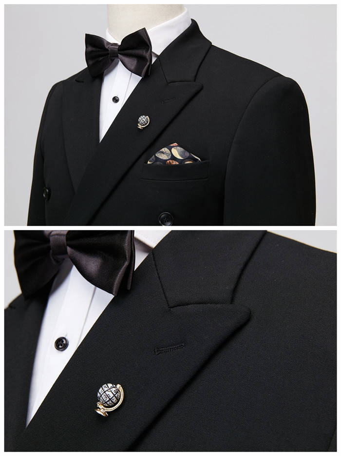 [ stock processing ] 3 piece suit set men's double breast tailored jacket slacks the best FK-2023 gray L