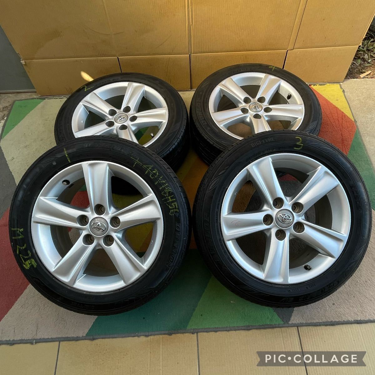 トヨタ純正16インチホイール205/55R16ダンロップタイヤ4本セット16x7-