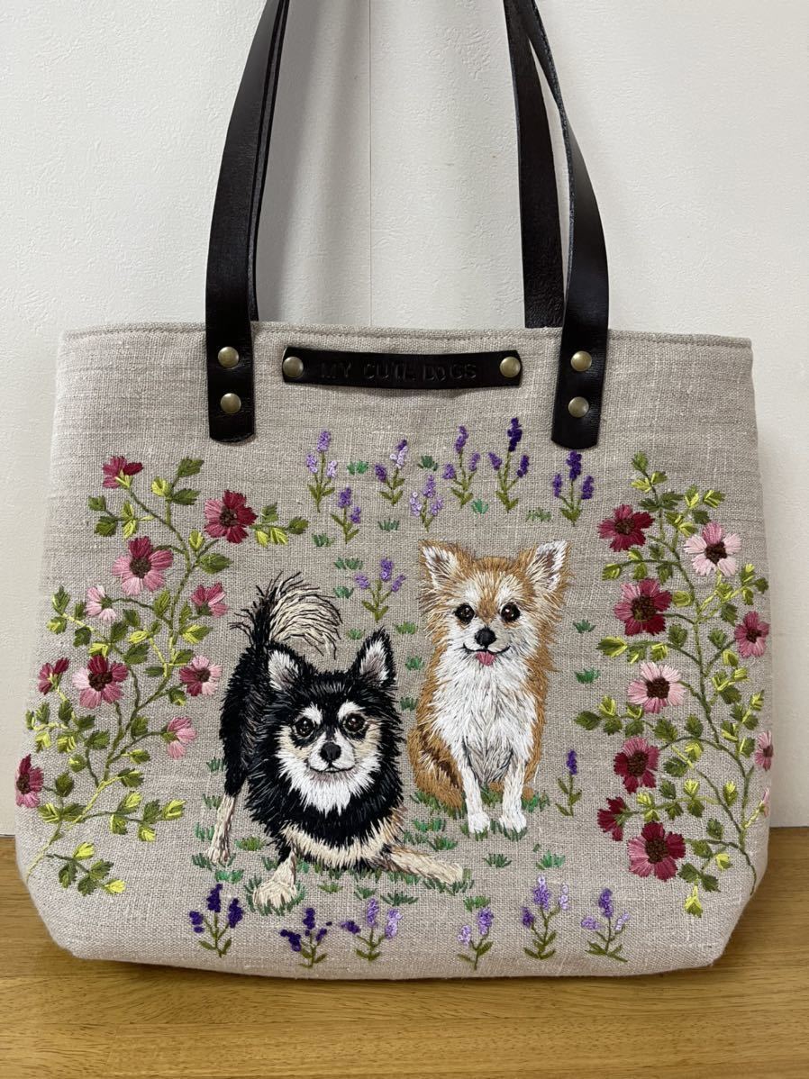 Yahoo!オークション - ハンドメイド 手刺繍 トートバッグ ロング Yahoo!オークション - ハンドメイド 手刺繍 トートバッグ ロング
