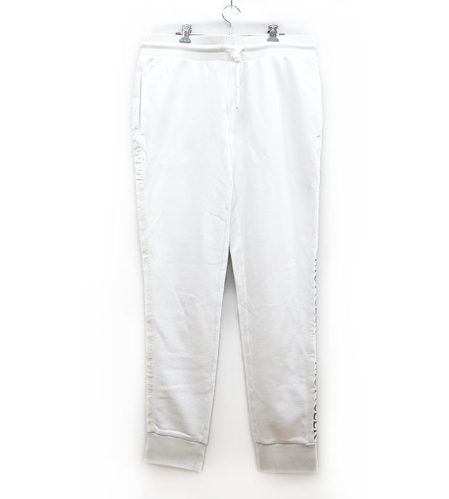 モンクレール PANTALONE ロゴ スウェット パンツ FF3910 タグ付き 美品 メンズ XL ボトムス MONCLER 国内正規品 ホワイト 白