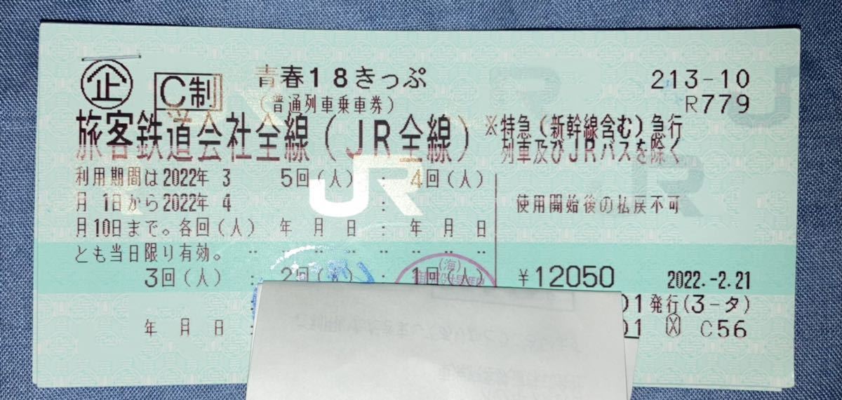 青春 18切符 18きっぷ 4回分 返却不要 最速当日発送 乗車券/交通券