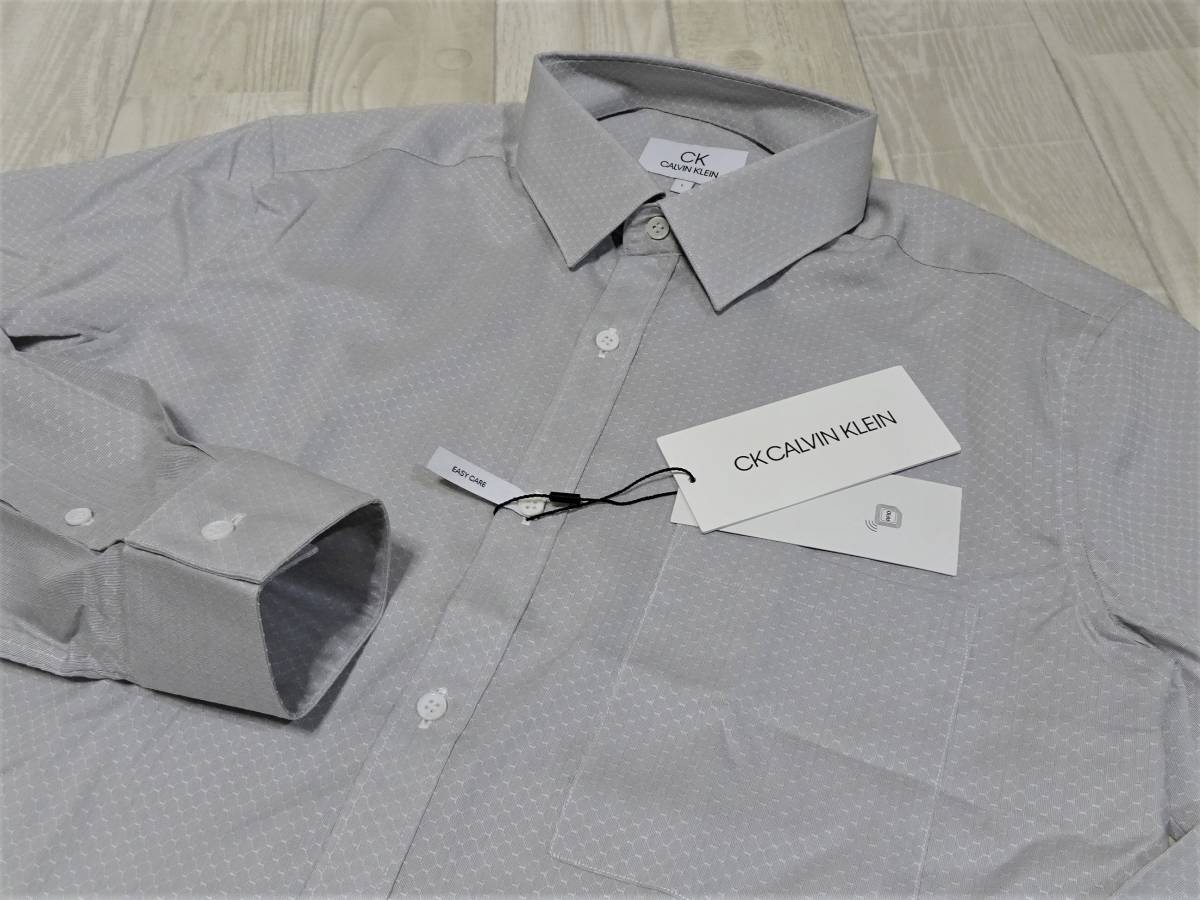 [ unused ]*calvin klein/ Calvin Klein /CK/ long sleeve / regular color / dress shirt * regular price Y17,600(P-81)
