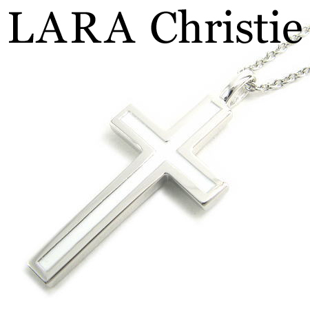 LARA Christie ララクリスティー レディース レールクロス ネックレス ホワイト シルバー925 SV925 P3190-W シルバー