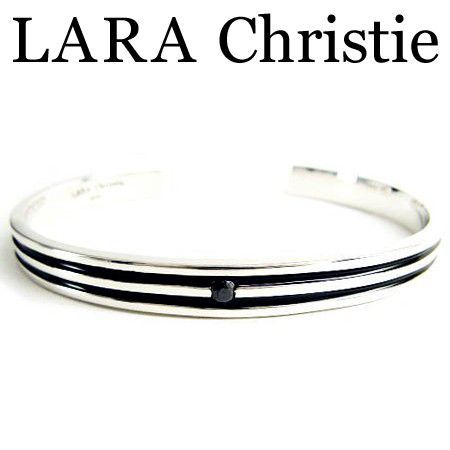 LARA Christie ララクリスティー オリンピアバングル ブラック メンズ シルバー925 エナメル B3049-B