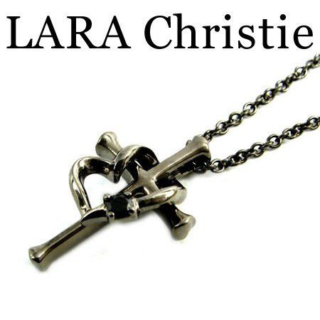 LARA Christie ララクリスティー マイクロミニシリーズ ラヴァーズクロス ネックレス ブラック メンズ シルバー925 P5805-B