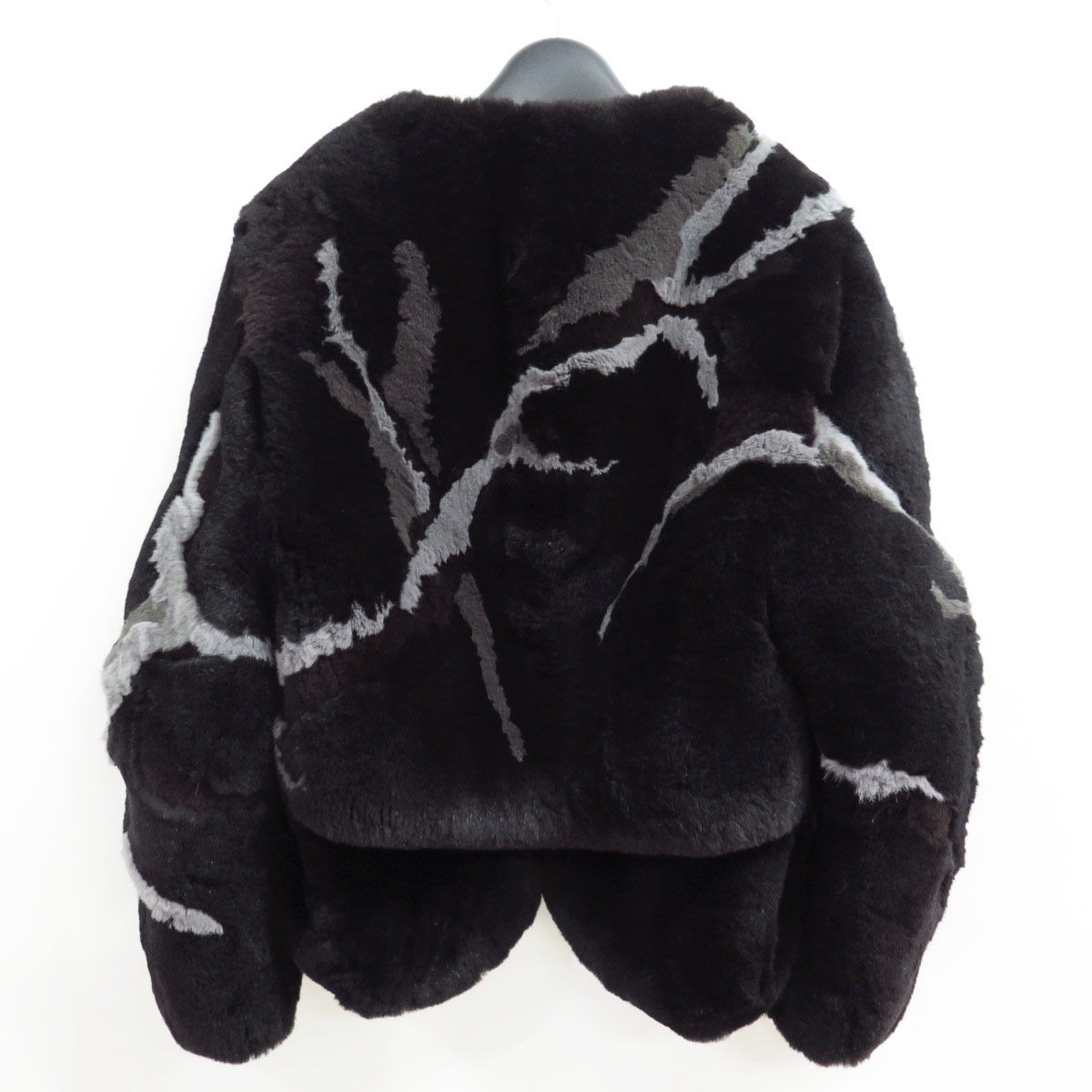2013 BALENCIAGA FOX FUR LAMB LEATHER TRIM JACKET 36 バレンシアガ