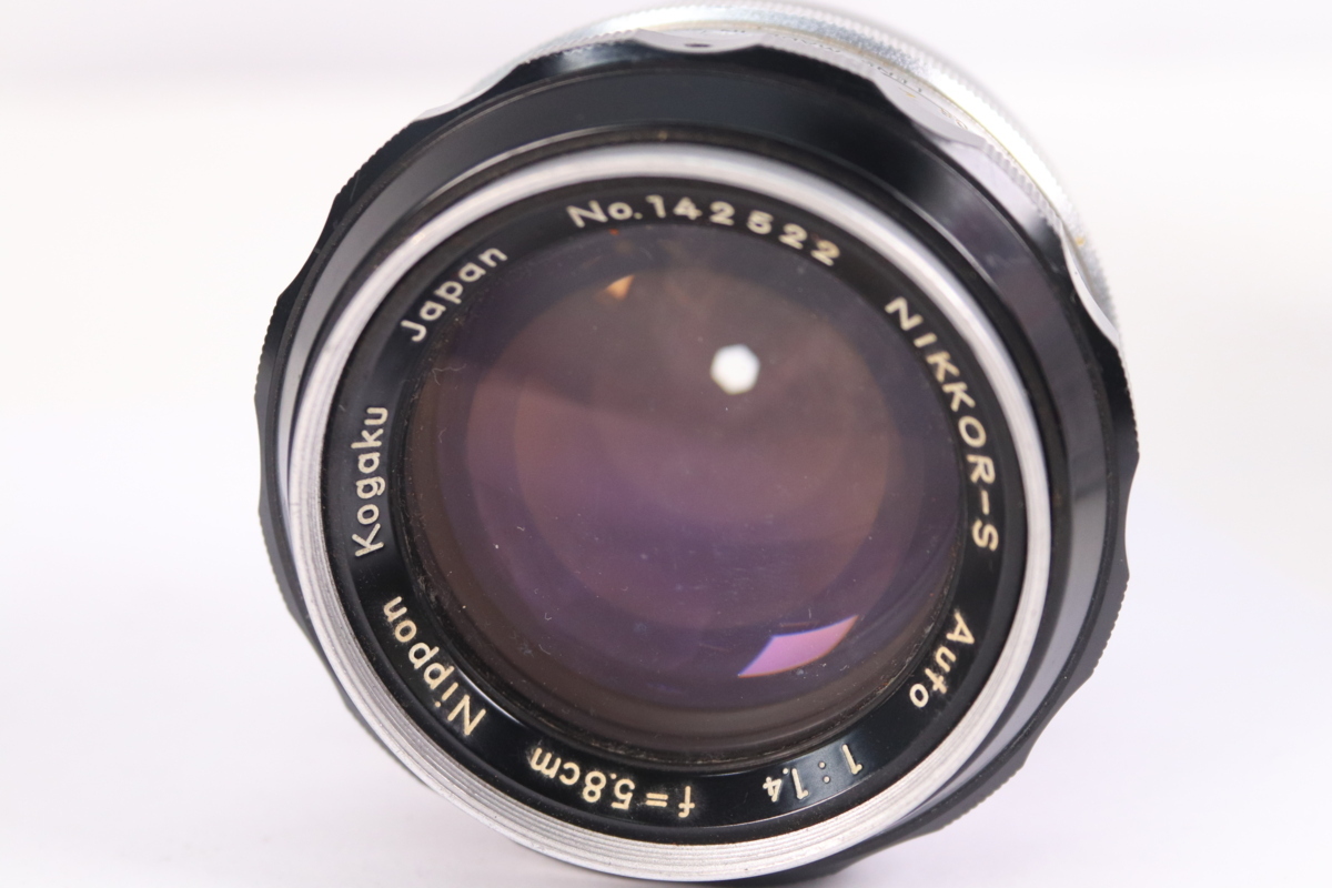 NIKON ニコン F アイレベル NIKKOR-S AUTO 5.8cm F1.4 単焦点レンズ MF 一眼レフ フィルムカメラ 26249-F_画像9