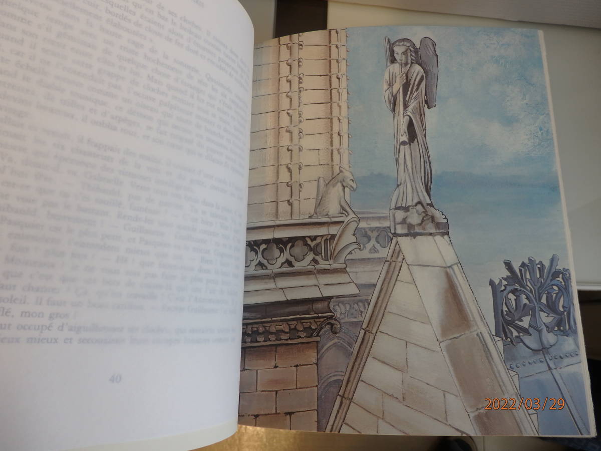 ユゴー　ノートルダム　ド　パリ　全3冊　絵入　フランス語原書　挿絵別刷り1冊込み　総革装　Hugo Notre de Paris