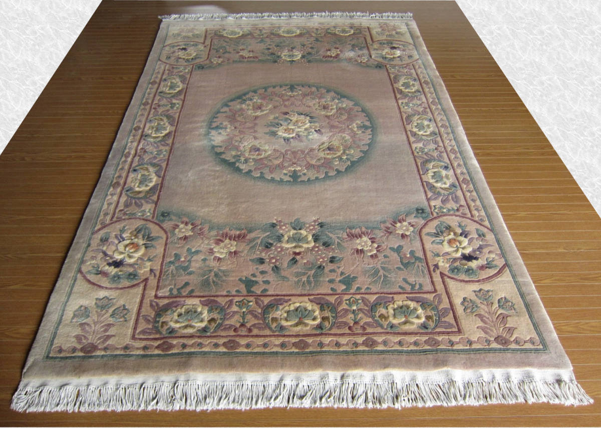 信用 248×166 ウール はこぽす対応商品 中国産絨毯 カーペット■2423-60