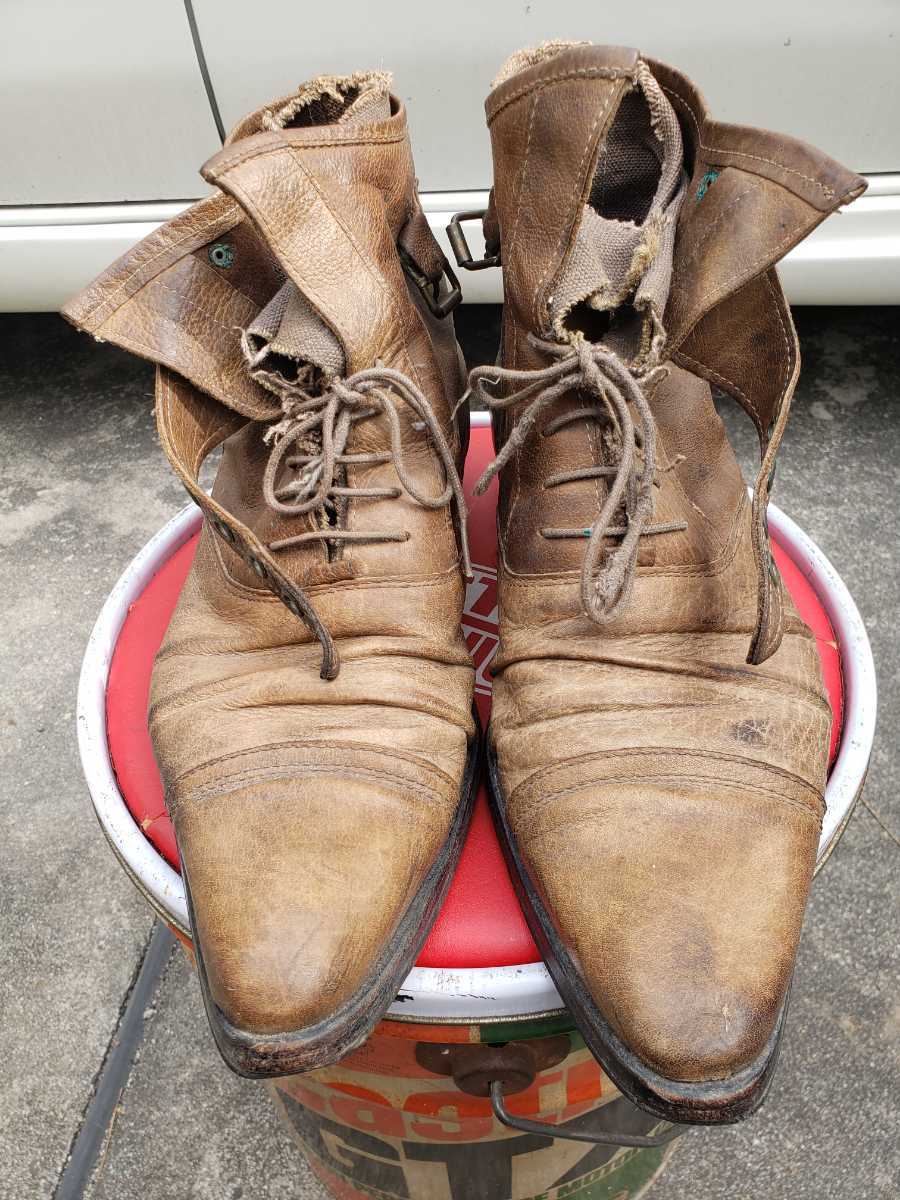 # быстрое решение бесплатная доставка # Alfredo Bannister /alfredoBANNISTER/ повреждение обработка ботинки / сделано в Японии размер 43