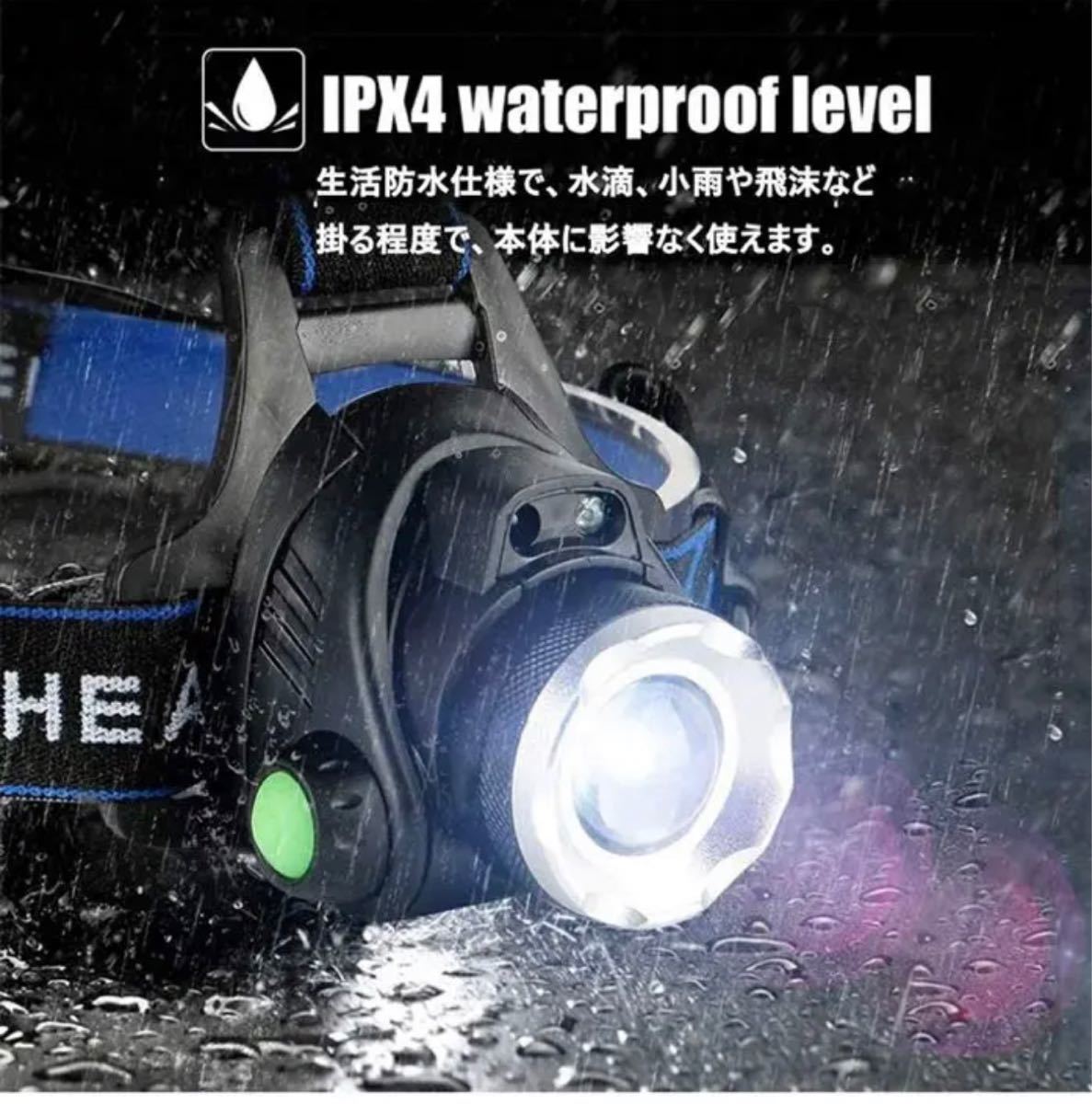 ヘッドライト LED ヘッドランプ 充電式  高輝度CREE T6 人感センサー