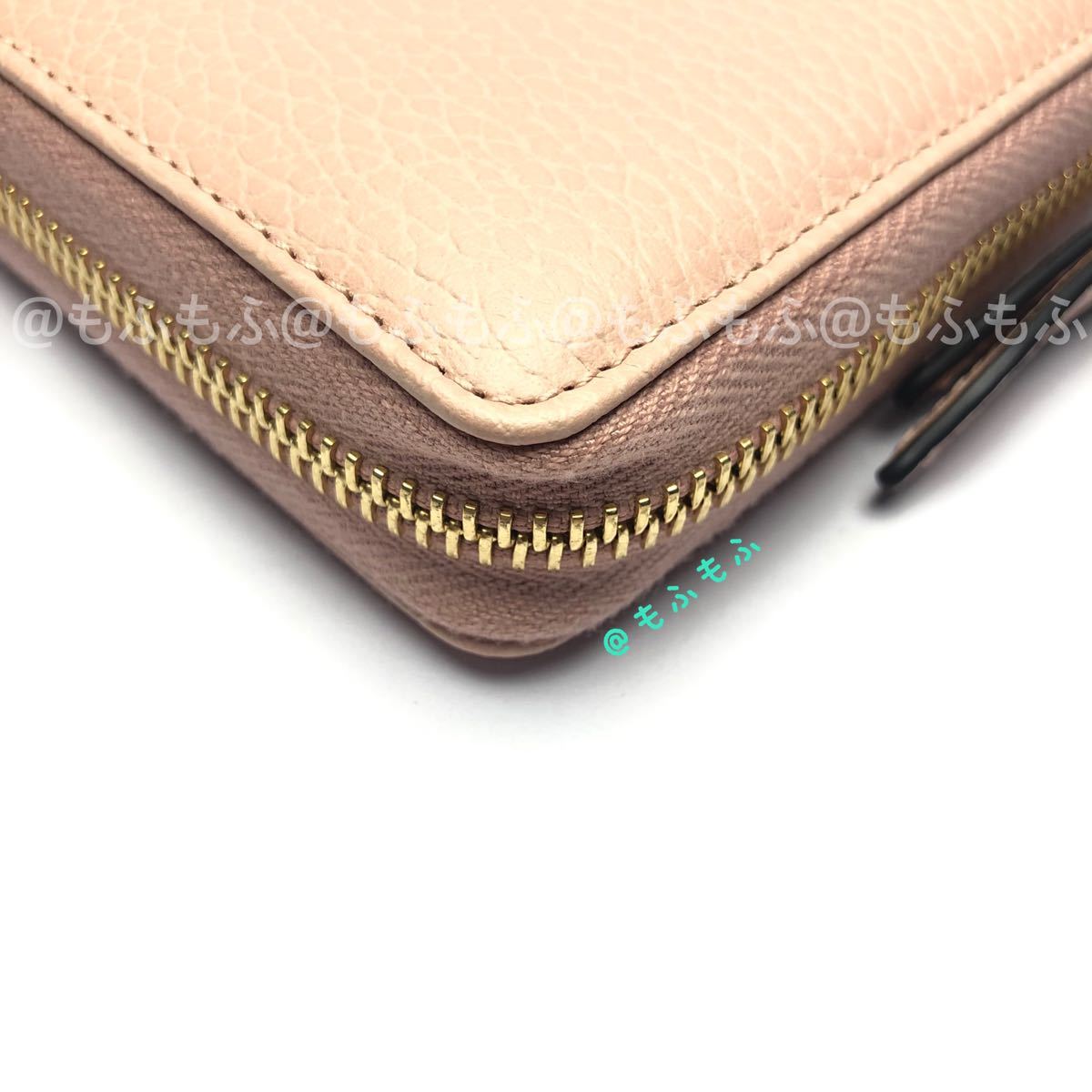 GUCCI グッチ GGマーモント ピンク ジップアラウンドウォレット