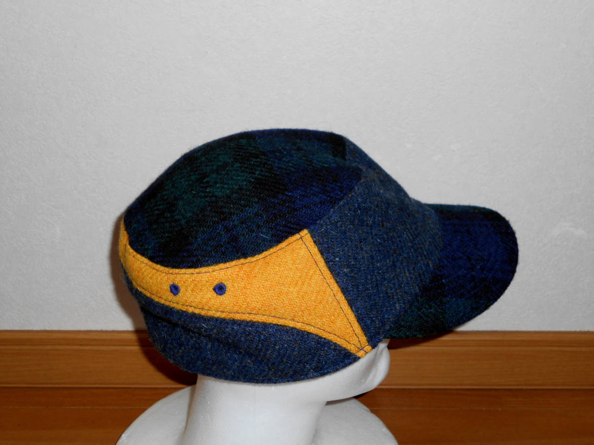 Coen コーエン　Harris Tweed ハリスツイード ウールキャップ　 帽子　　　　　（３F　ハ大_画像4