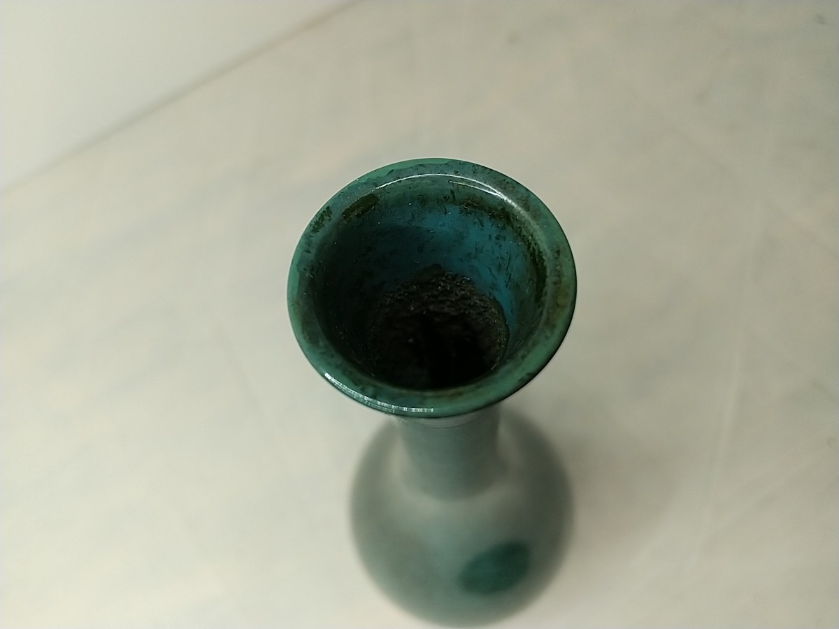 昭和レトロ 】 高岡銅器/一輪挿し/花瓶/青銅製/彰完堂/高さ 昭和レトロ 】 高岡銅器/一輪挿し/花瓶/青銅製/彰完堂/高さ