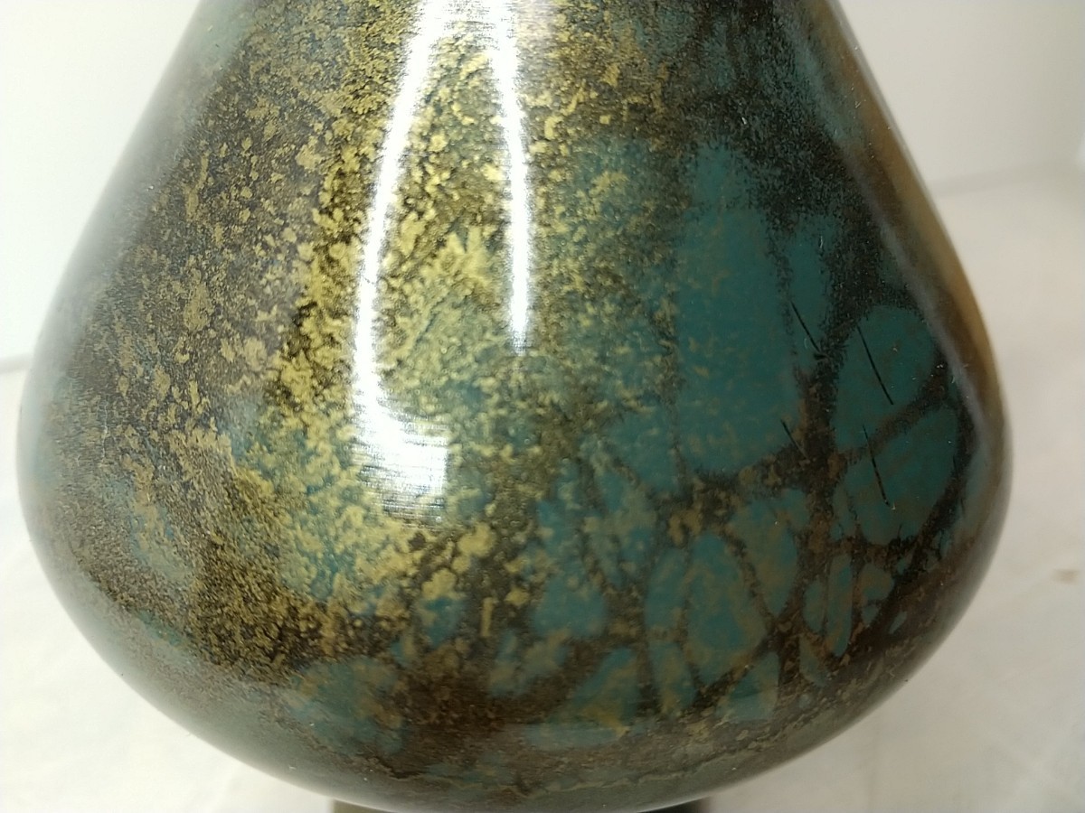 のために】 ヤフオク! - 花瓶 昭和レトロ 高岡銅器 花瓶 啓祐作 鋳銅製