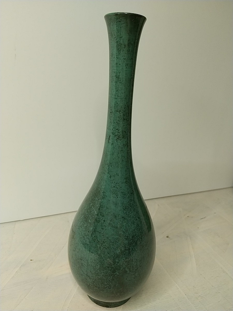 昭和レトロ 】 高岡銅器/一輪挿し/花瓶/青銅製/彰完堂/高さ 昭和レトロ 】 高岡銅器/一輪挿し/花瓶/青銅製/彰完堂/高さ