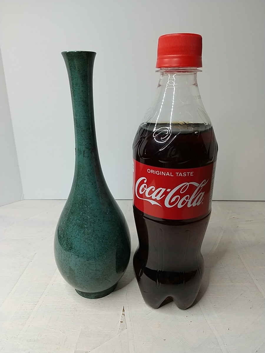 昭和レトロ 】 高岡銅器/一輪挿し/花瓶/青銅製/彰完堂/高さ 昭和レトロ 】 高岡銅器/一輪挿し/花瓶/青銅製/彰完堂/高さ
