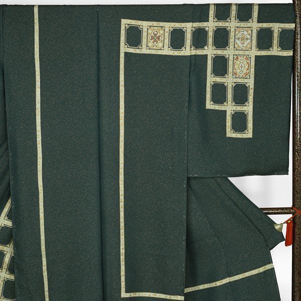 のため ヤフオク! - てんが屋 訪問着 天平文様 渡来文様 金糸通し 未... け