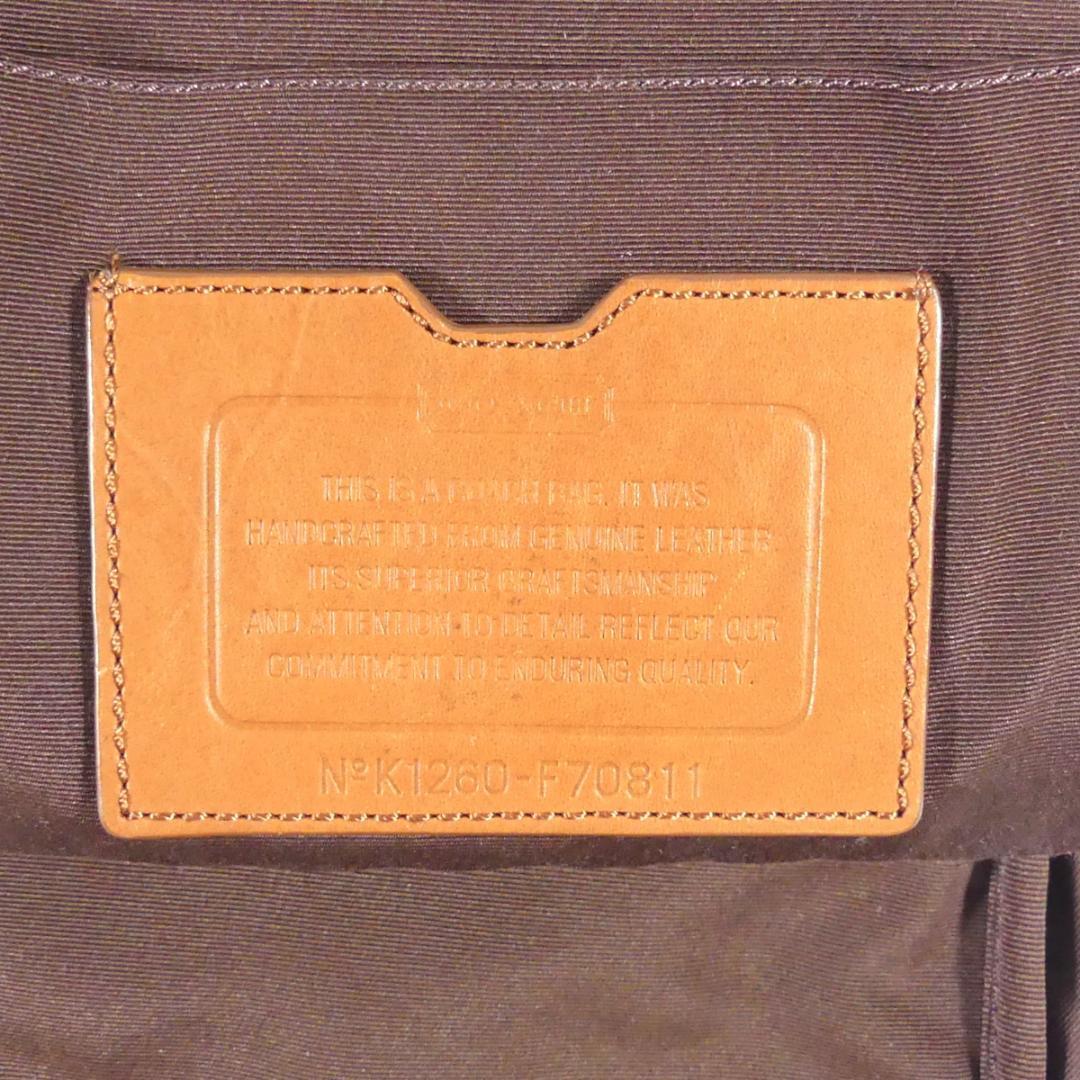 即決☆COACH☆レザーボディバッグ コーチ メンズ レディース 茶
