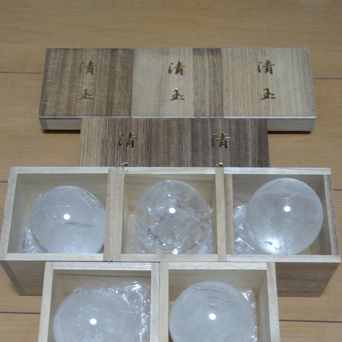 清玉 天然石 水晶5玉セット 風水 直径7cm（¥150,000） sindufla.org.br