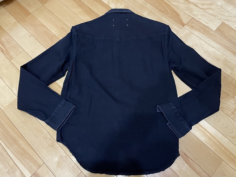 美品 Maison Margiela メゾンマルジェラ ブルーデニムシャツ 46サイズ