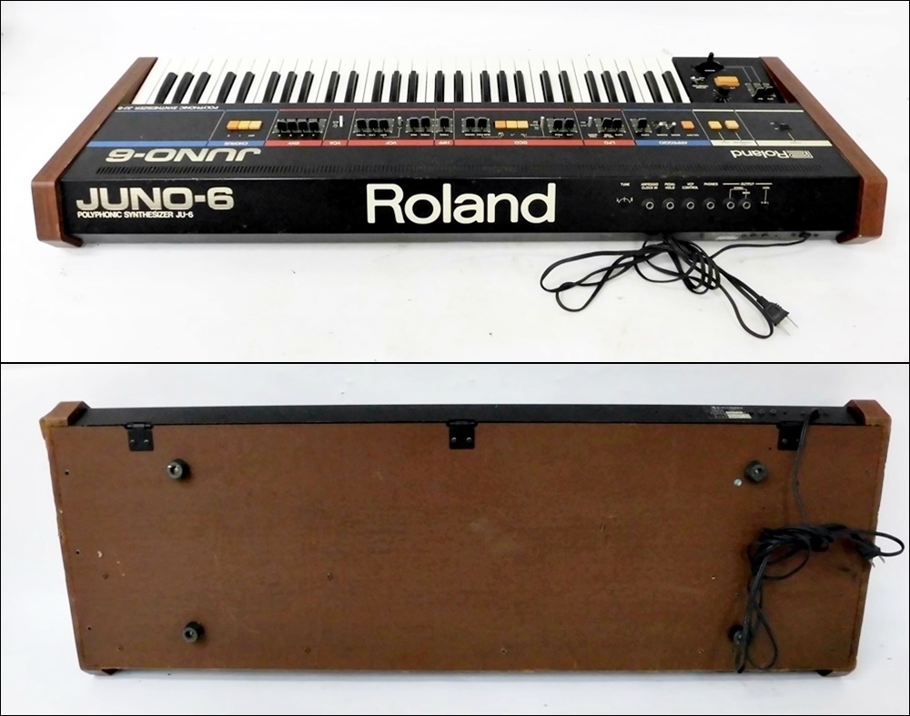 17 45-478363-26 [S] 【音出し可】Roland ローランド JUNO-6 JU-6 Polyphonic Synthesizer シンセサイザー 鍵盤楽器 当時物 鹿45_画像6