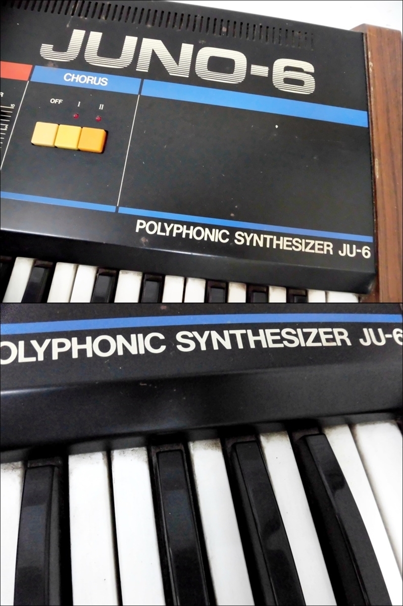 17 45-478363-26 [S] 【音出し可】Roland ローランド JUNO-6 JU-6 Polyphonic Synthesizer シンセサイザー 鍵盤楽器 当時物 鹿45_画像3