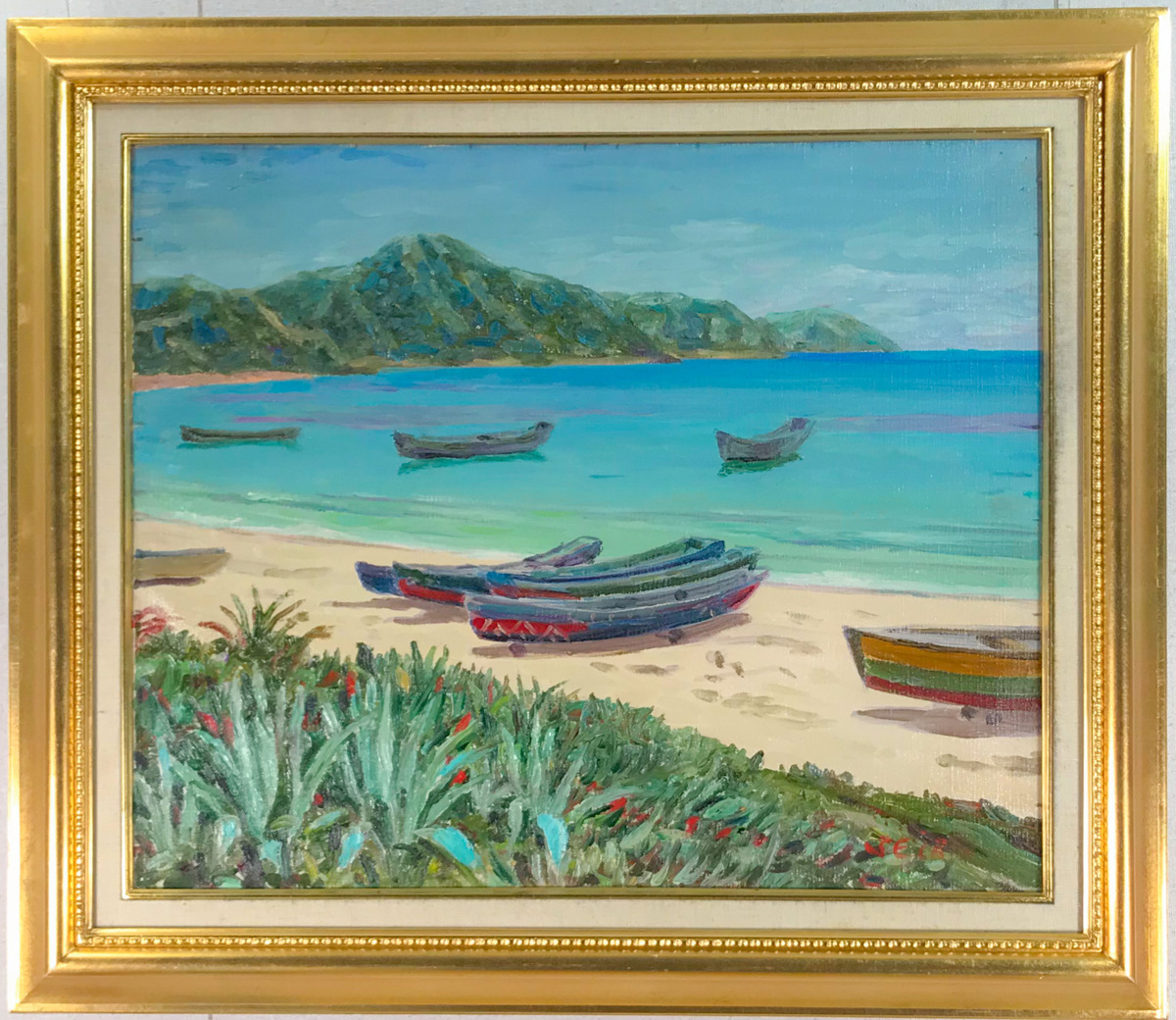 Yahoo!オークション - 大嶺政敏(1912-1994) 油彩12号『慶良間島 Yahoo!オークション - 大嶺政敏(1912-1994) 油彩12号『慶良間島