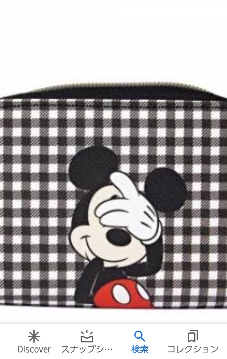 Paypayフリマ ミッキーマウスデザインのじゃばらカードケース クリアポケット付きで中身が見える4ポケットマルチポーチ 雑誌付録