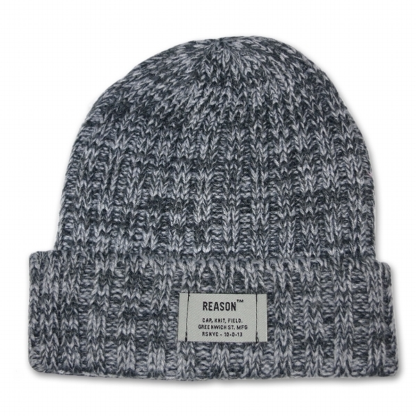 【SALE セール】REASON リーズン ニットキャップ グレー Rib Beanie 男性 女性 メンズ レディース 兼用 帽子_画像1