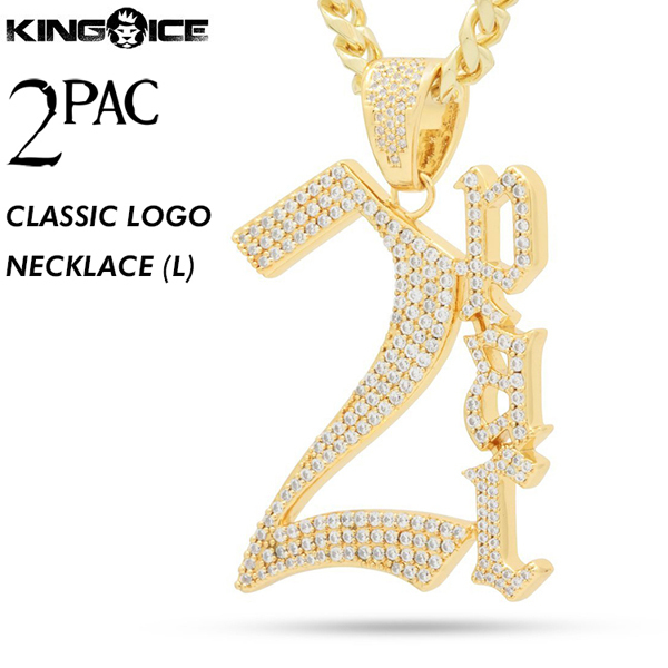 【ワンサイズ】King Ice×2PAC キングアイス×トゥーパック ネックレス ゴールド 2PAC CLASSIC NECKLACE (L) メンズ 男性 アクセサリー_画像1